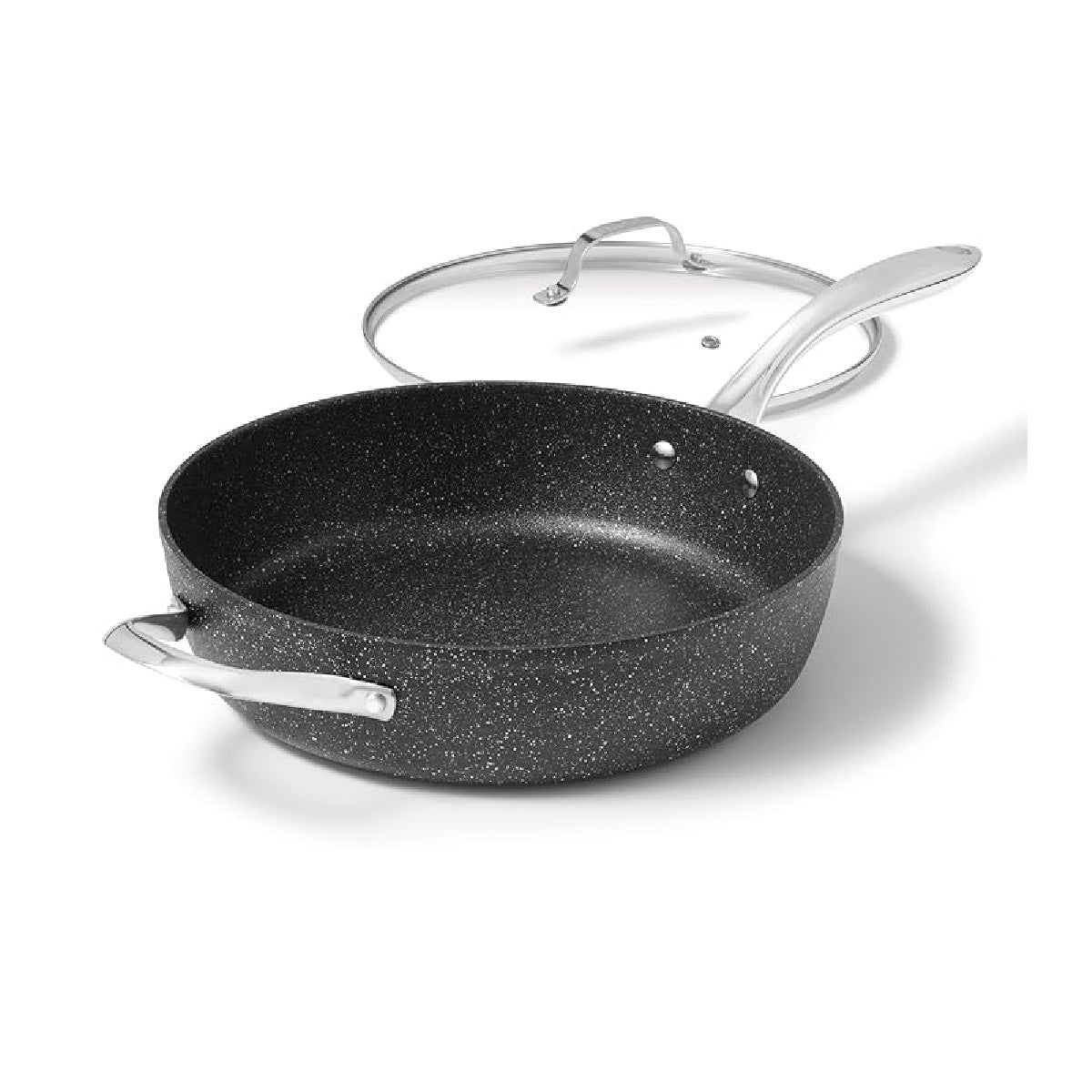 Starfrit The Rock 12'' (30cm) Non-Stick Jumbo Cooker Pan with Lid