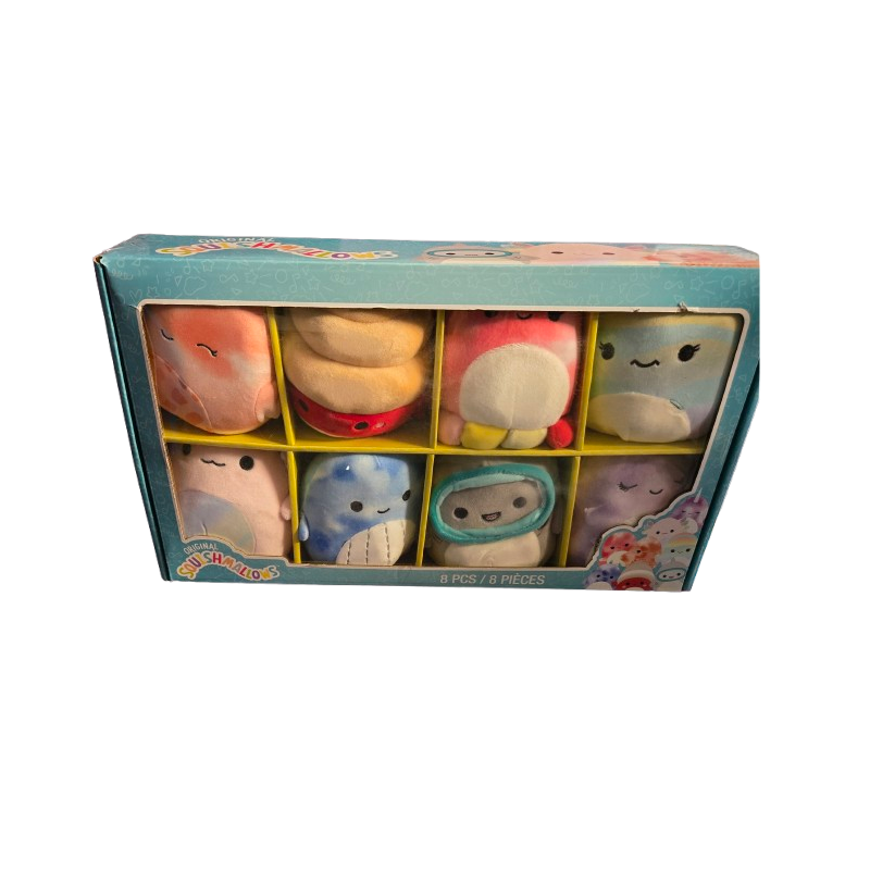 New in Box 8 pack Squishmallows 5" Mini Sealife Soft Plush Toy