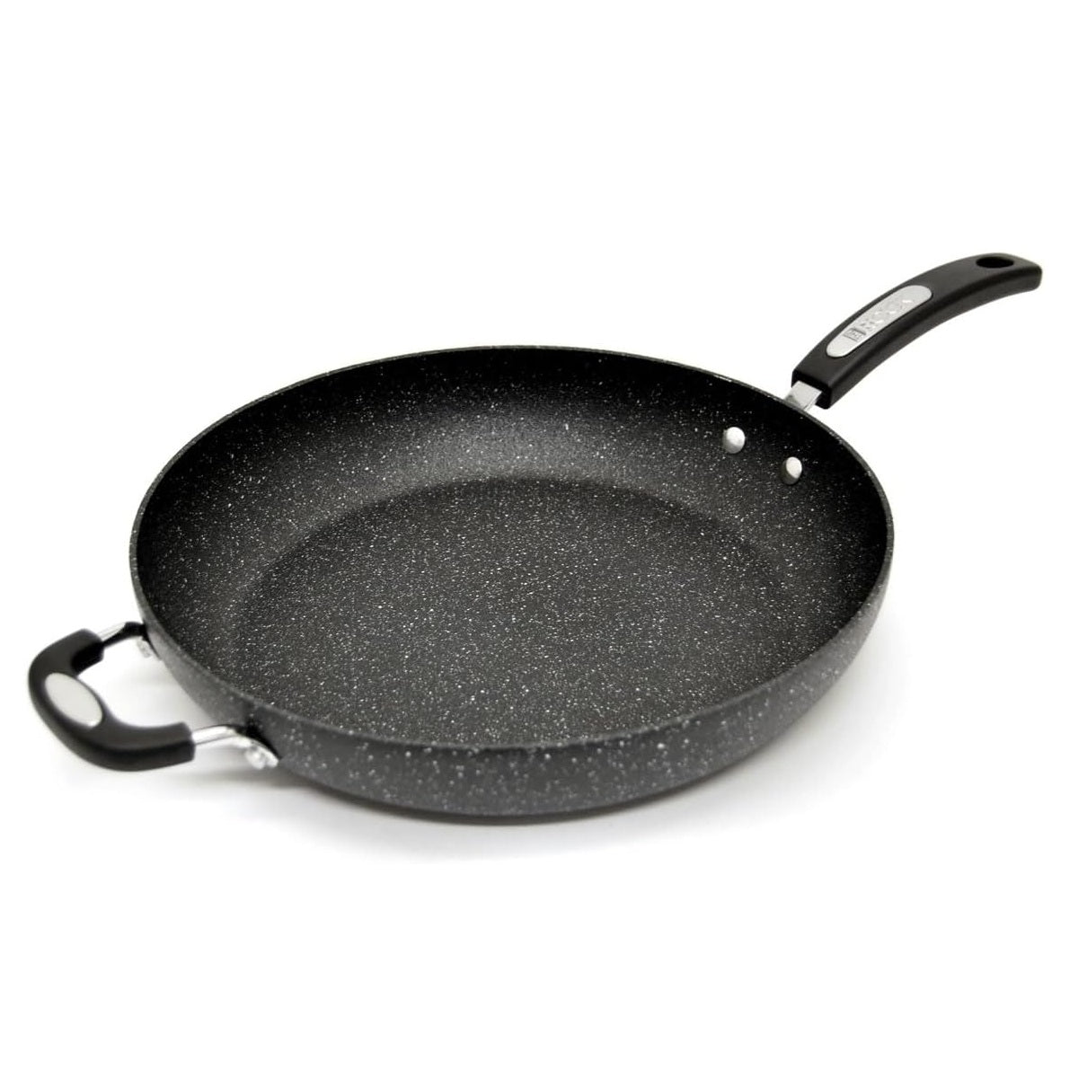 The Rock Classic 1.25" Ceramic Deep Fry Pan with Helper Handle