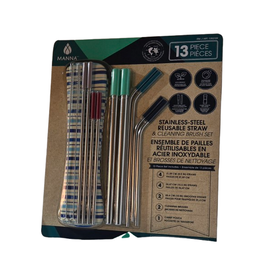 Manna Reusable Straws With Straw Brushes